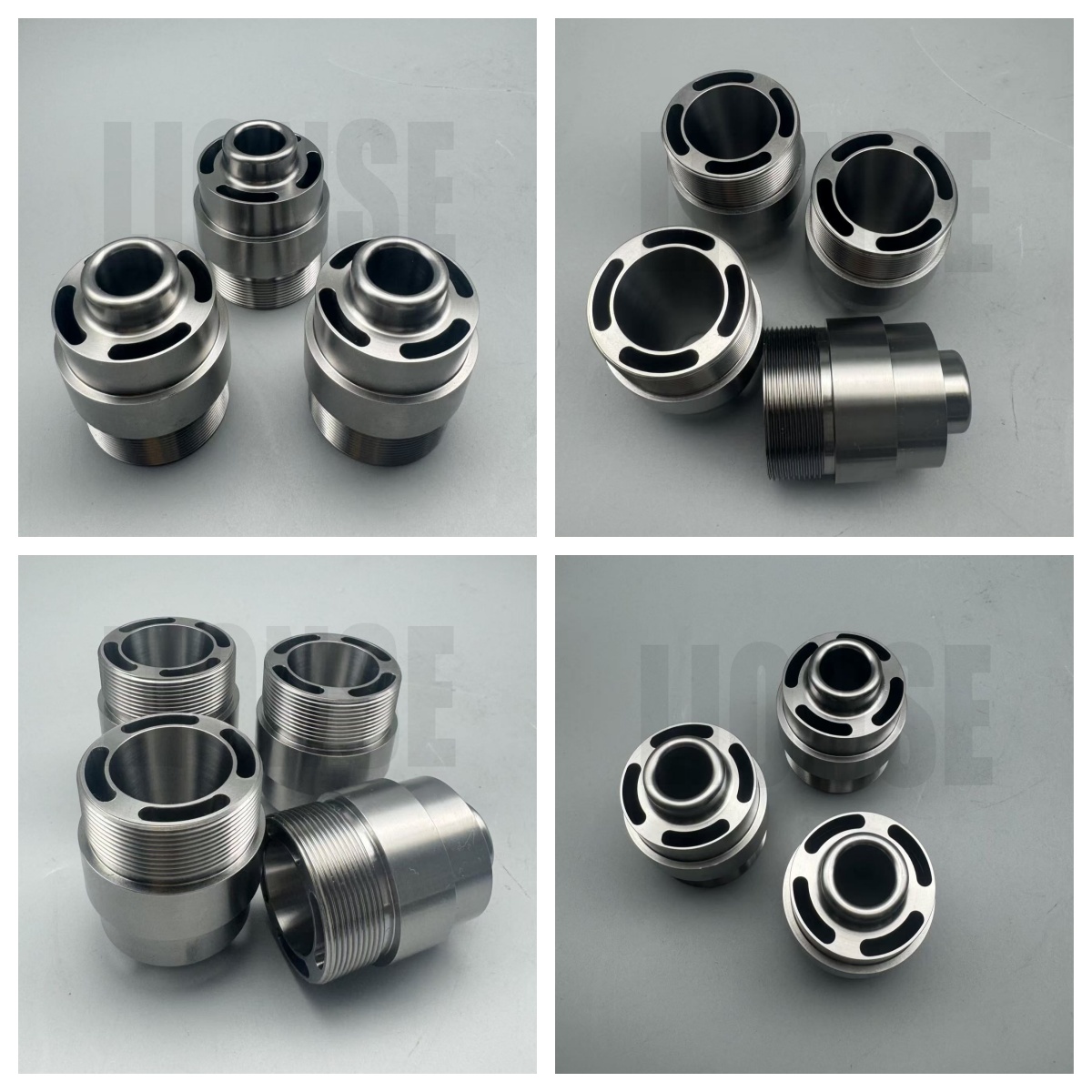 Grade 5 Titanium CNC Milling Threaded Hollow Top Adapter